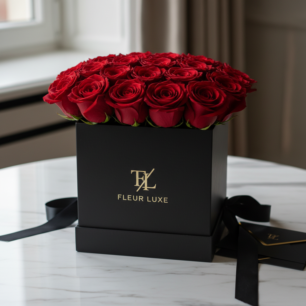 Caja de Rosas de Lujo